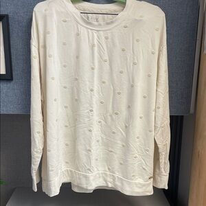 Marc New York Performance cream polka dot crewneck